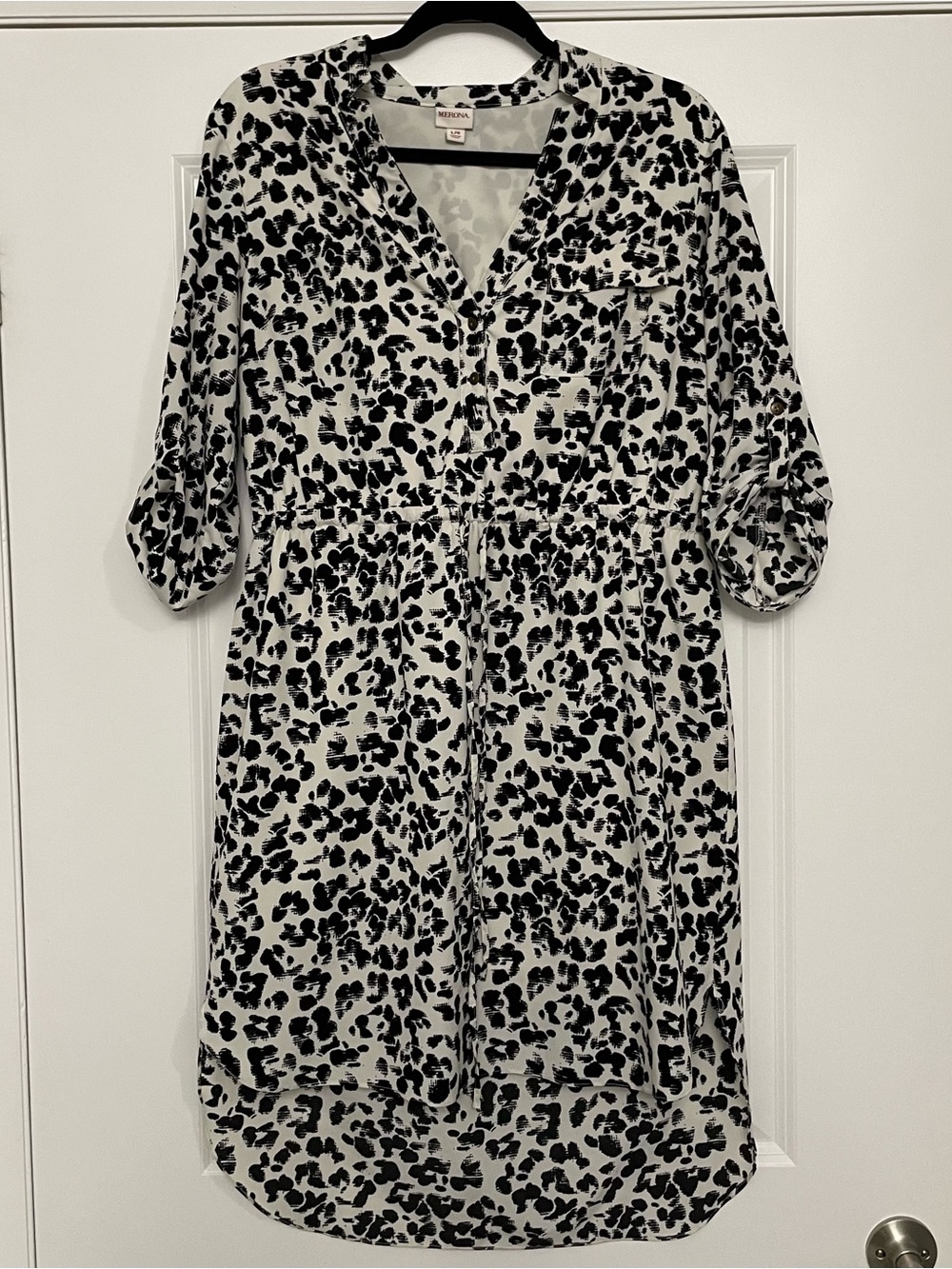 Printed Tie-waist Shirtdress